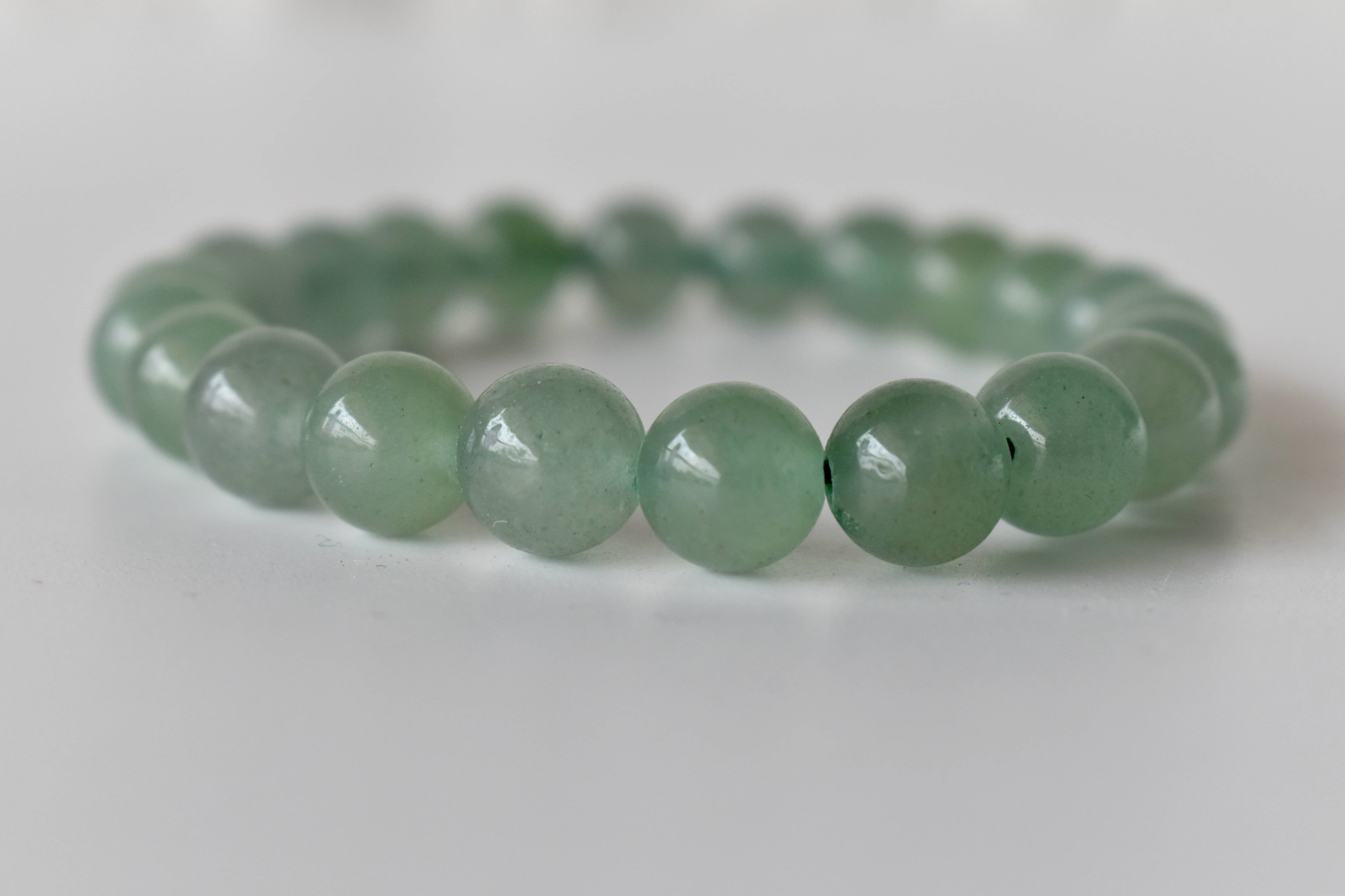 Green Aventurine Bracelet Crystal Beaded Bracelet - Natural Gemstones , 4mm-10mm Bead Sizes, 7-7.5 Inches Length, Round Shape, Green Stone Color
