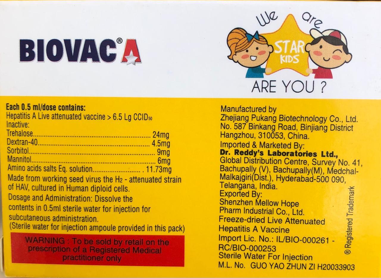 Hepatitis A Vaccine 0.5 Ml - Dosage Form: Liquid