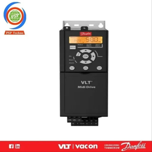 VLT Midi Drive FC 280 - 380-480V, 50Hz | IP65 Protection, Black Finish, 1 Year Warranty, Ideal for Food and Beverage Industries