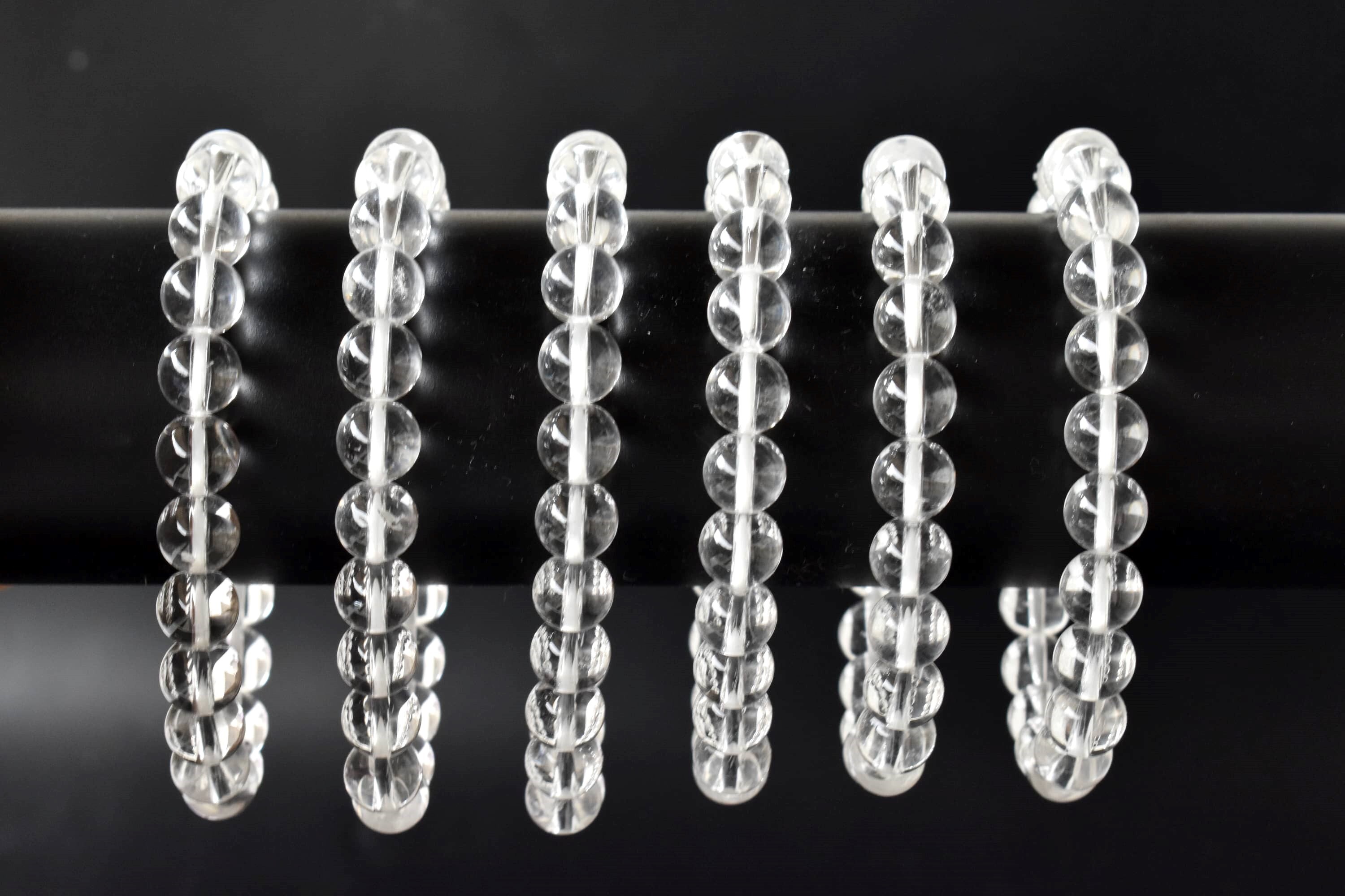 Crystal Quartz Bracelet Crystal Beaded Bracelet - Shape: Round