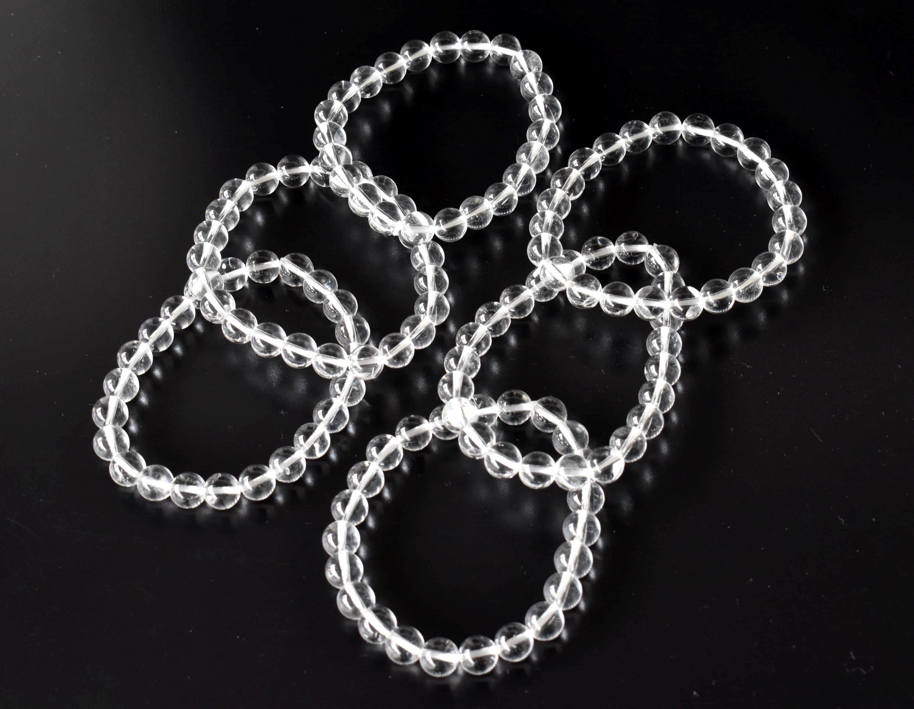 Crystal Quartz Bracelet Crystal Beaded Bracelet - Shape: Round