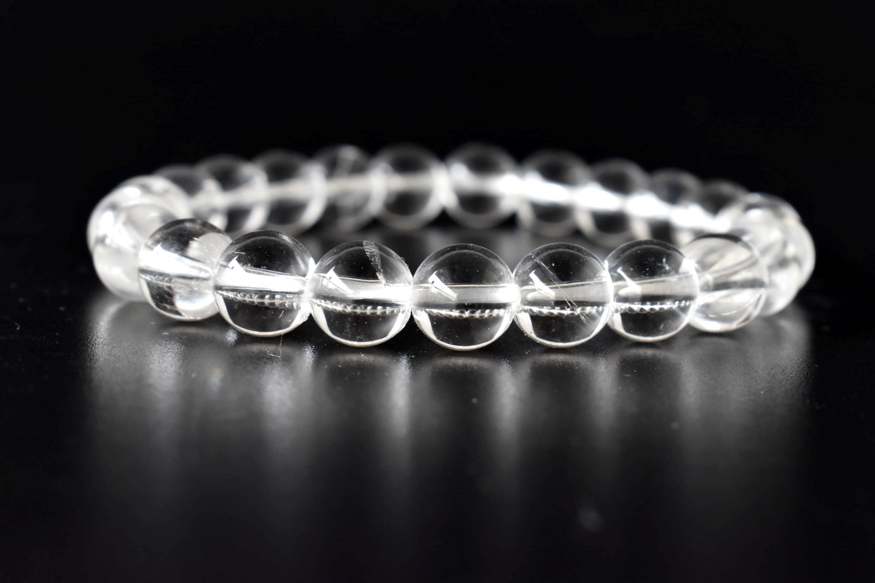 Crystal Quartz Bracelet Crystal Beaded Bracelet - Shape: Round