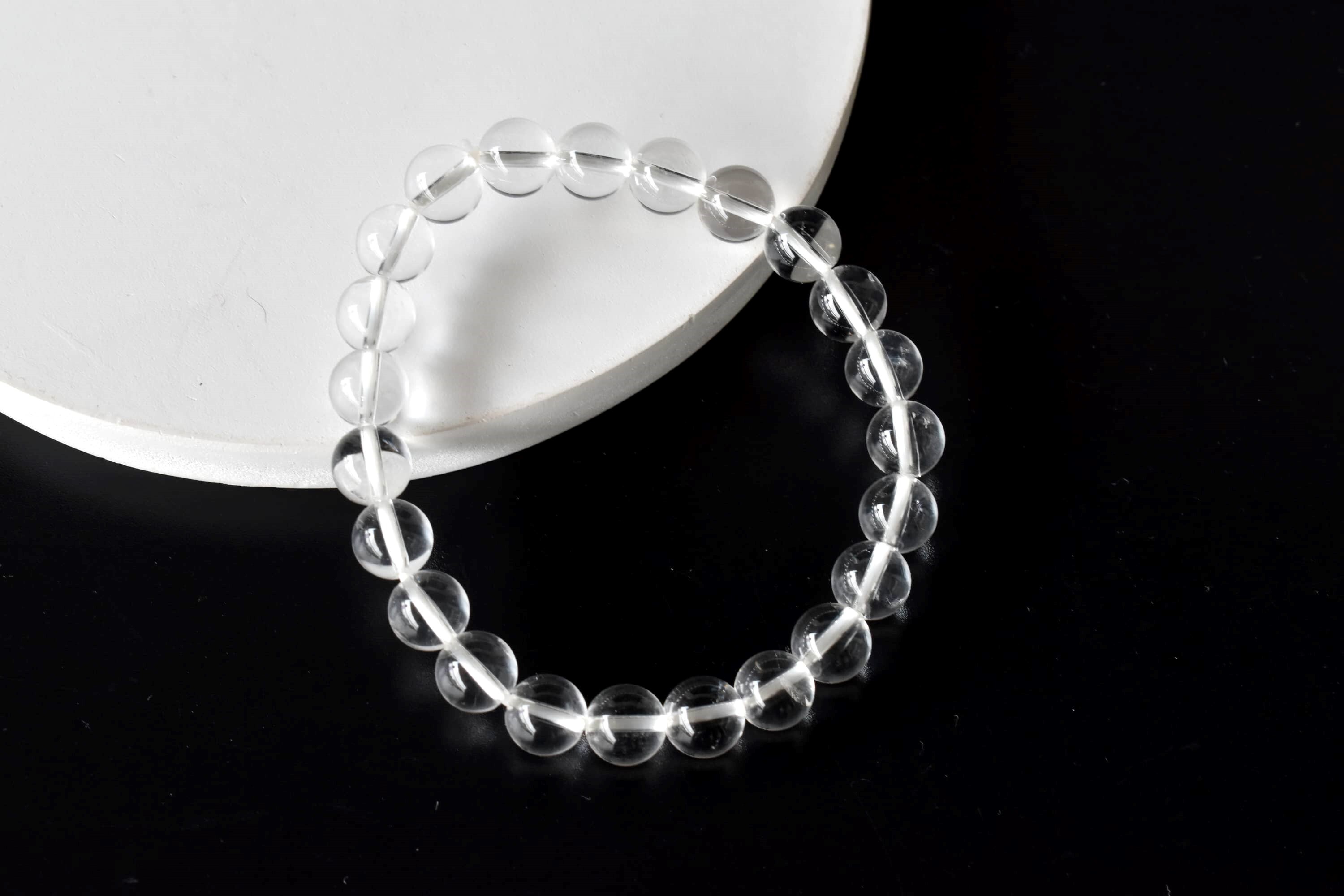 Crystal Quartz Bracelet Crystal Beaded Bracelet - Shape: Round