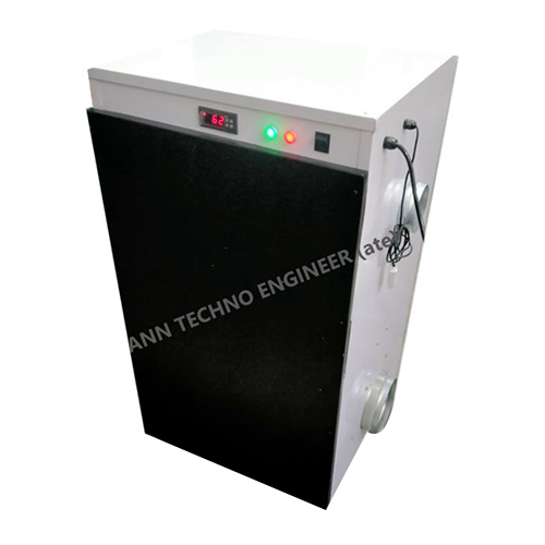 Desiccant Dehumidifier - Gi Powder Coated 500x300x850 Mm | 350 M3/hr Air Flow Digital Control Panel Auto Switch Off Coverage Area 500 Ftâ² Humidity Sensor