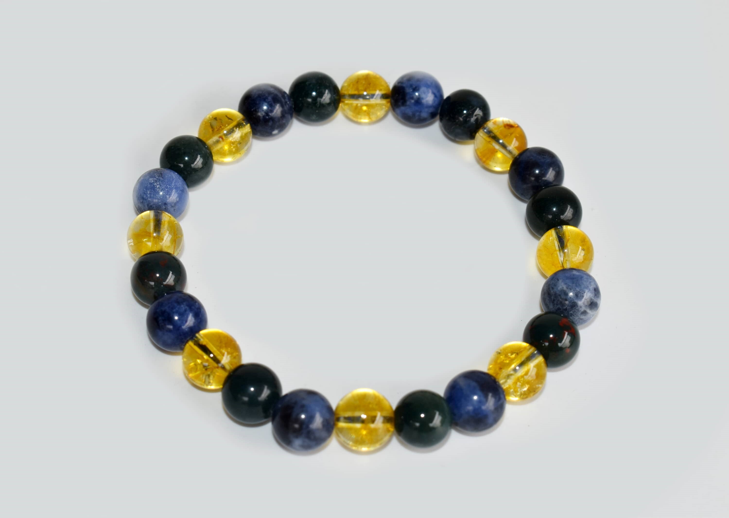 Scorpio Zodiac Bracelet - 8mm Round Multicolor Crystal Beads Labradorite & Sodalite With Rainbow Moonstone | Zodiac Sign Gifts 7-7.5 Inch Wrist Size