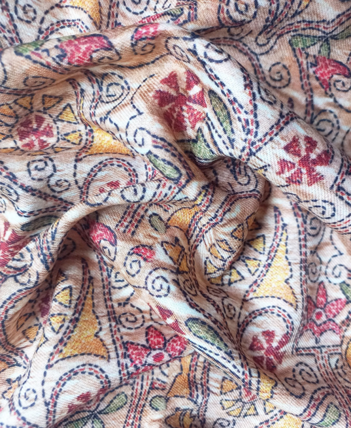 Exclusive Poly Pashmina Digital Print Fabric - Attributes: Comfortable & Soft