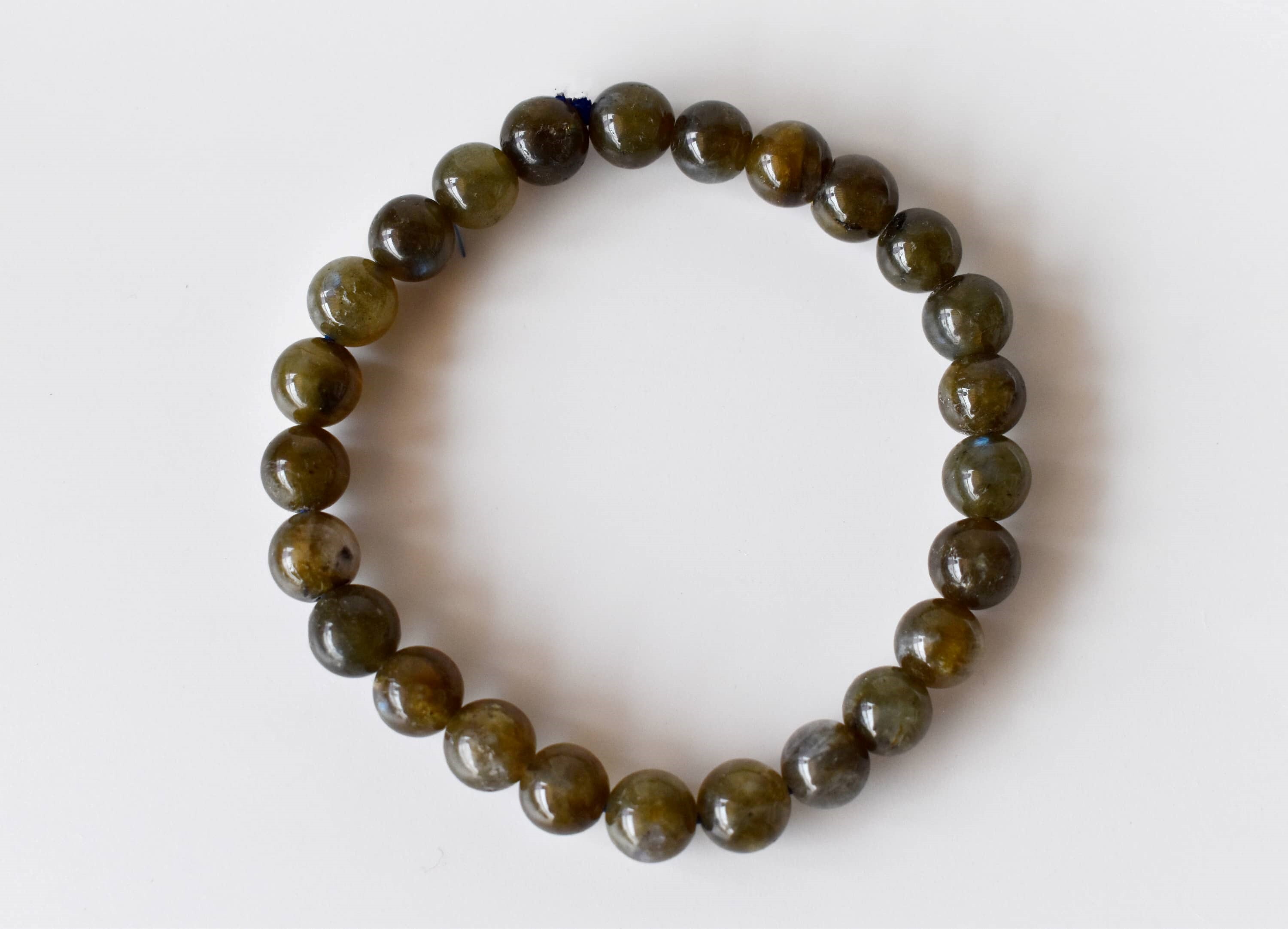 Labradorite Bracelet Crystal Beaded Bracelet - 4mm, 6mm, 8mm, 10mm Beads, 7-7.5 Inches Length | Natural Gemstones, Grey Color, Weight 22g