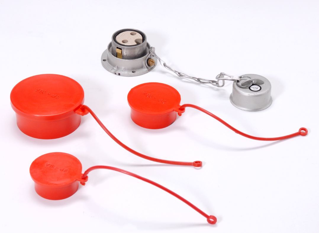 Plastic Protective Socket Caps - Plastic Material, Sizes 20p-10a; 2p-20a; 3p-20a; 3p-30a, Red Color | Essential Protective Caps For Industrial Electrical Sockets