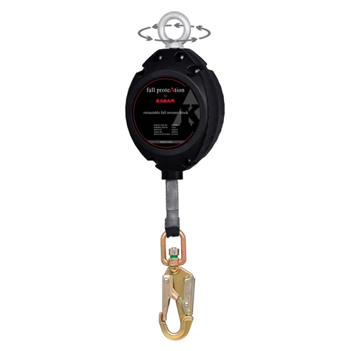 Black Pcwbo5 Karam Retractable Fall Arrester Block