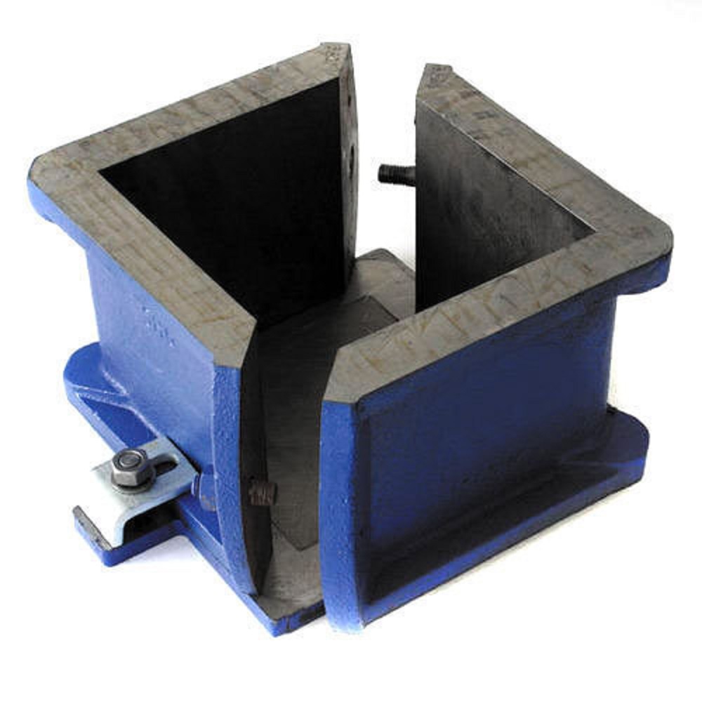 Mild Steel Cube Moulds - 150 X 150 X 150 Mm | High Quality, Blue Color, 7-8 Kg Weight, Ideal For Concrete Testing