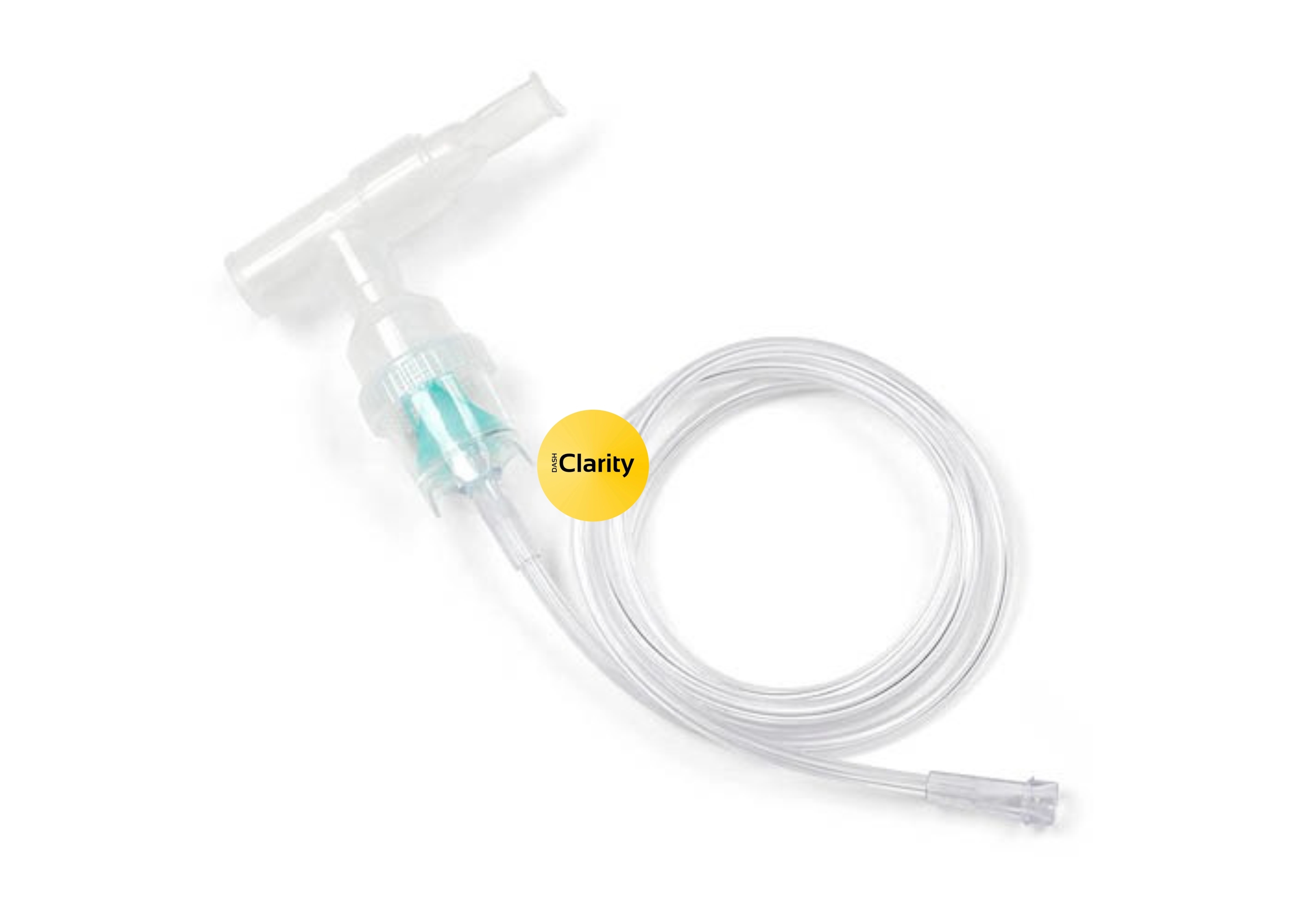 Nebulizer T Kit - Plastic, White Transparent | Universal Compatibility, Ergonomic Design, Transparent Reservoir, Efficient Aerosolization