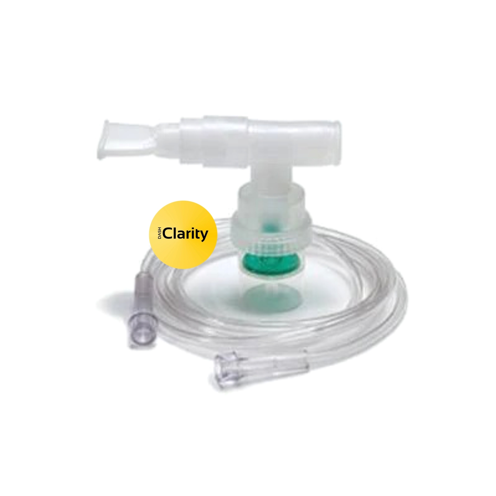 Nebulizer T Kit - Plastic, White Transparent | Universal Compatibility, Ergonomic Design, Transparent Reservoir, Efficient Aerosolization