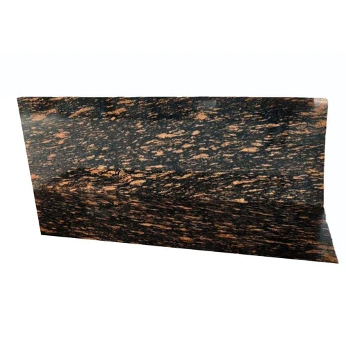 Silk Brown Granite Slab - 16mm Thick, Polished Black Surface Finish | Customizable Size, Crack Resistant, Fire Resistant, Water Resistant, Acid Resistant