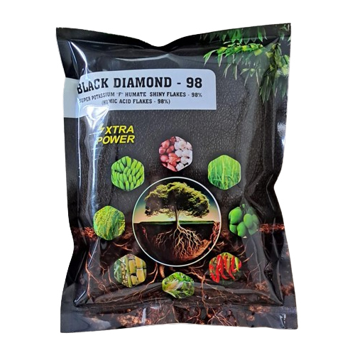 98 Super Potassium F Humate Shiny Flakes - 100% Pure Organic Fertilizer, Ideal for Controlled Release Application, Perfect for Plant Growth and Soil Structure Improvement
