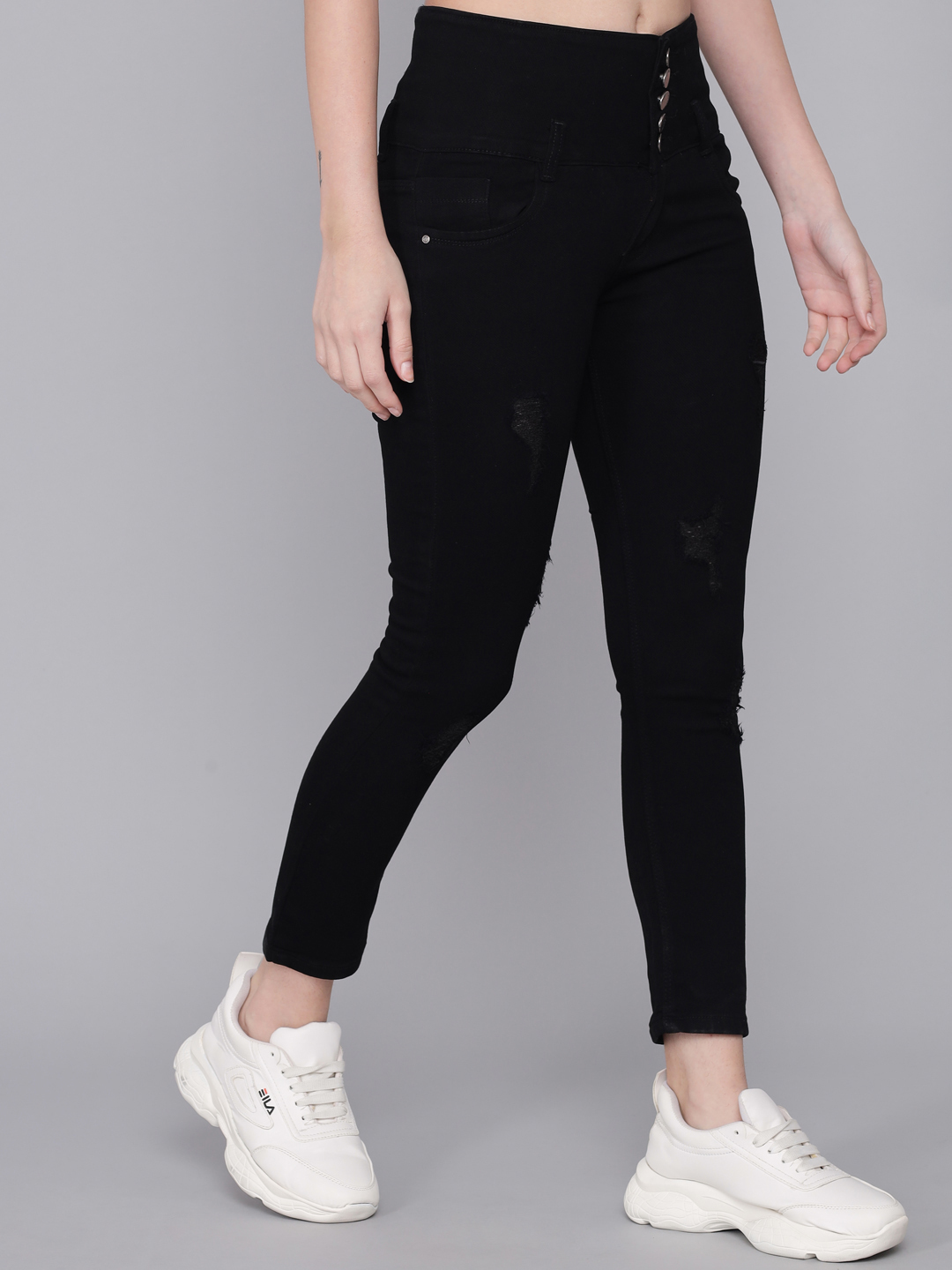 M Moddy 463black Slim Fit Women Black Jeans