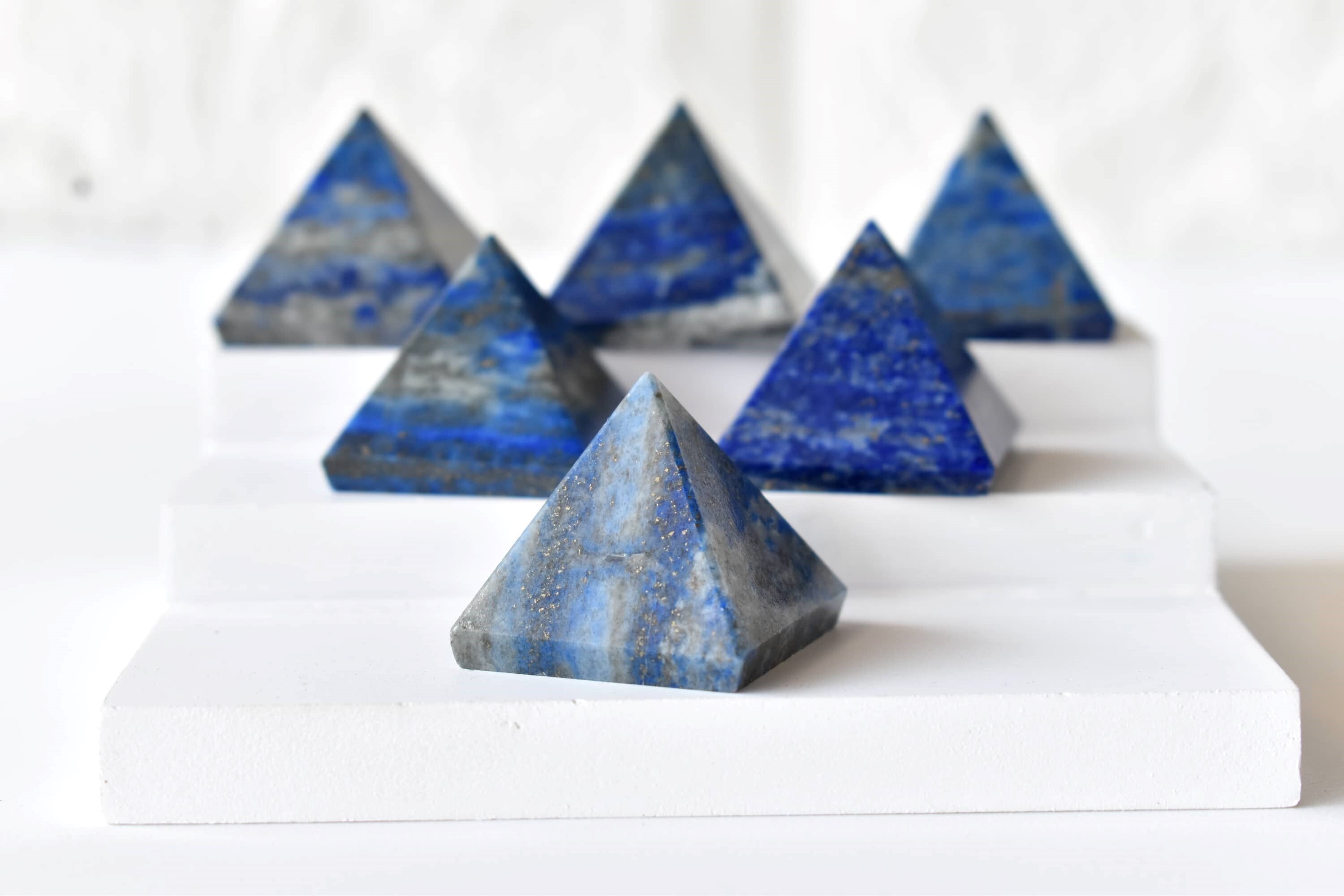 Blue Lapis Lazuli Crystal Pyramids