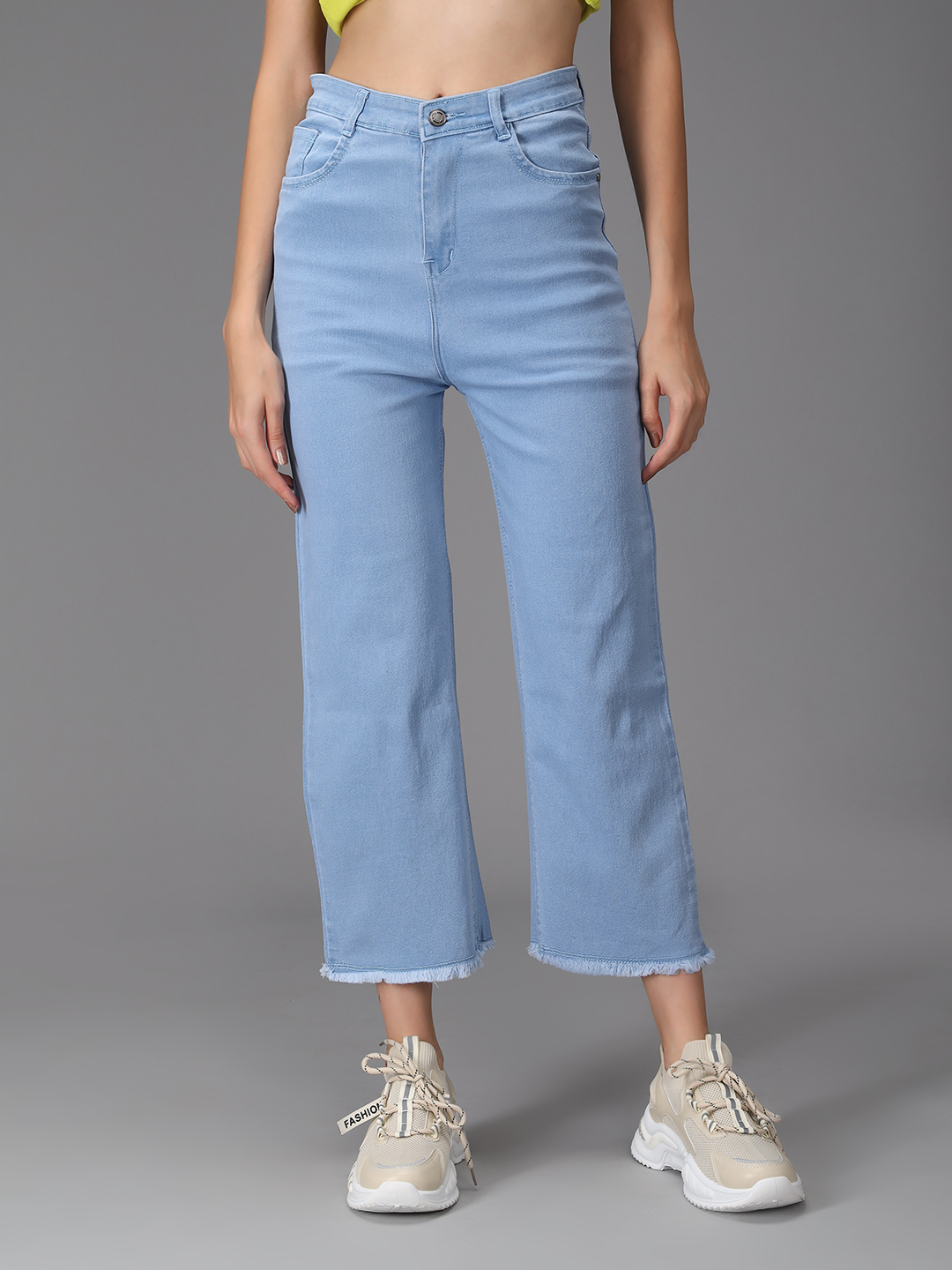 M Moddy 516ice Single Button Straight Fit Women Jeans - Age Group: >16 Years