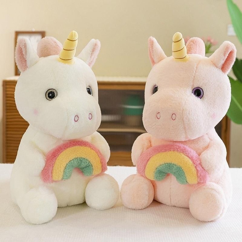 Unicorn Soft Toy - 50cm Large, Hairy Rainbow Design | Soft Fur Fabric, Flexible Stuffed With Imported Polyester Fiber, Suitable For All Ages