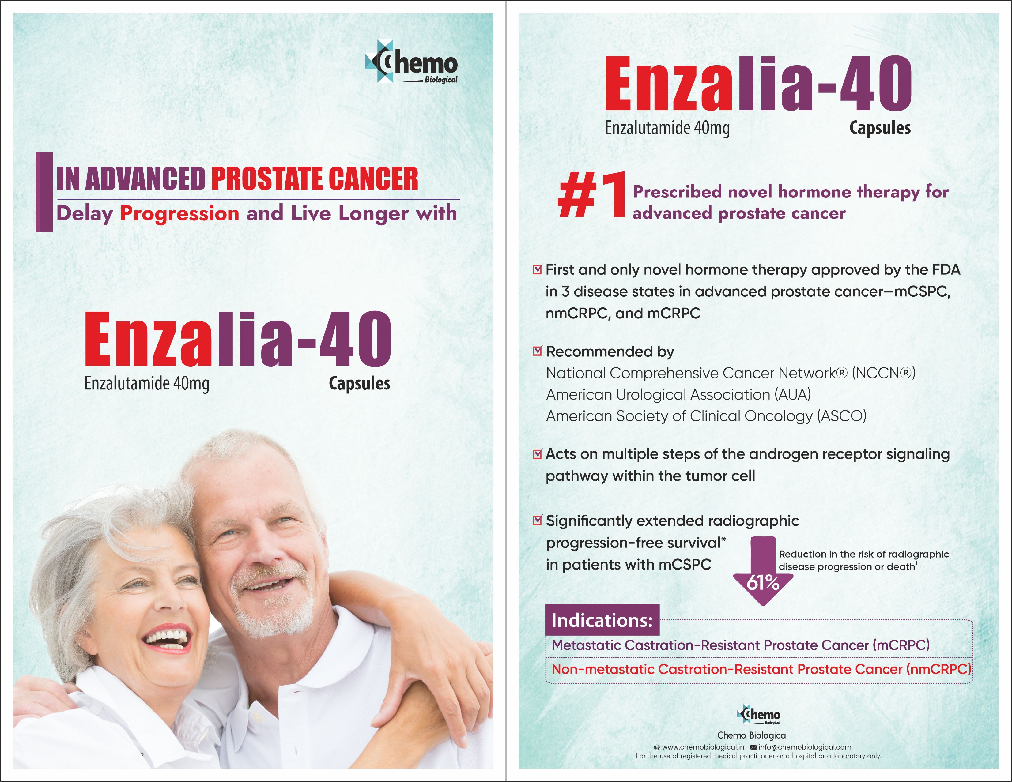 Enzalutamide Capsule - 40 Milligrams, Prostate Cancer Treatment With Hormonal Inhibition And Normal Smell