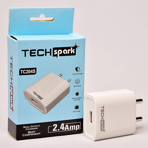 2.4A 1 USB Travel Charger - High-Quality Plastic, Customized Size | Durable Design for Fast Charging of All Mobile Devices
