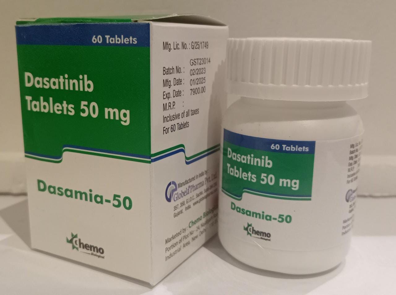 Dasatinib Tablets 50 Mg - Dosage Form: As