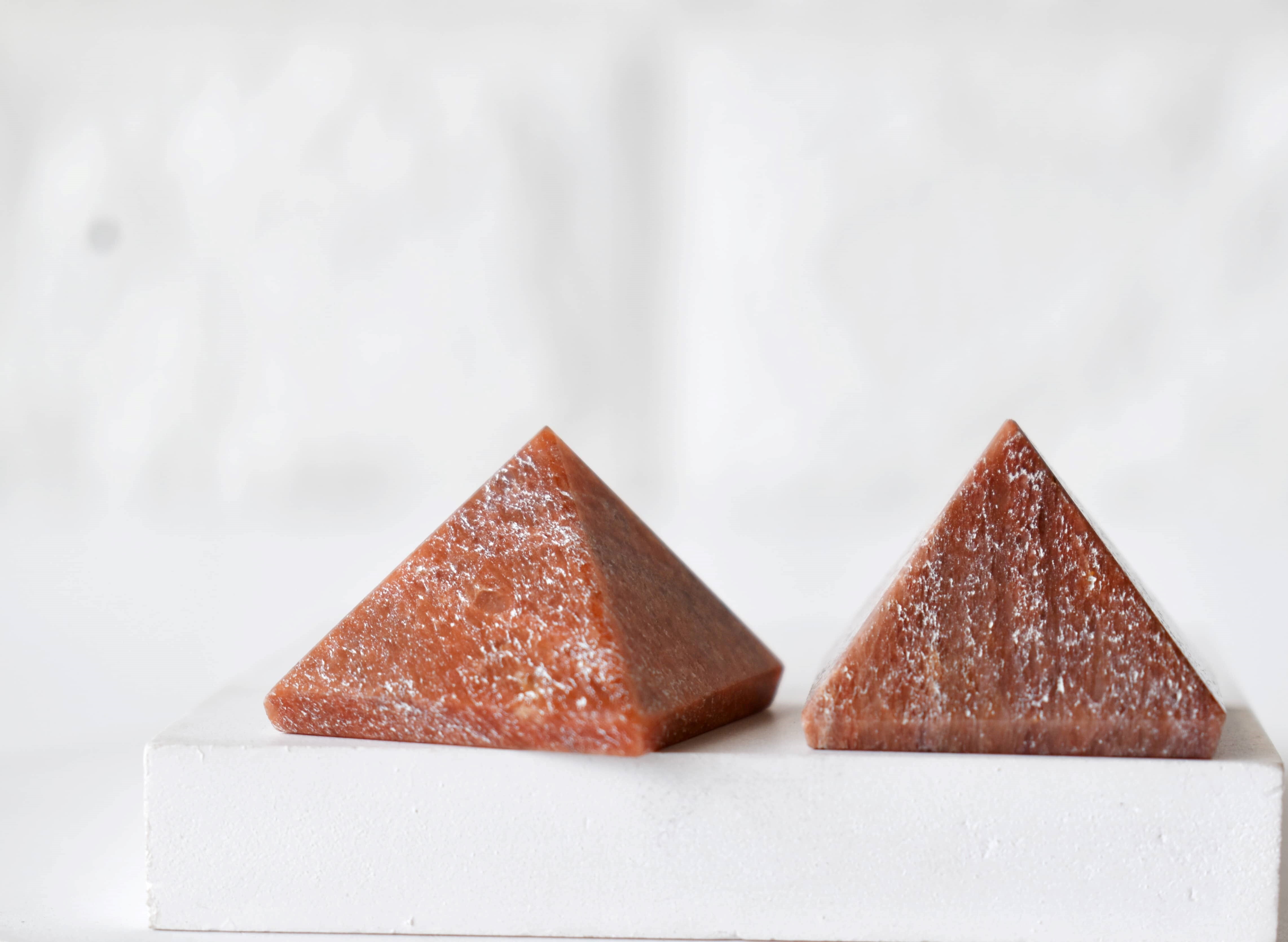Brown Orange Aventurine Crystal Pyramids