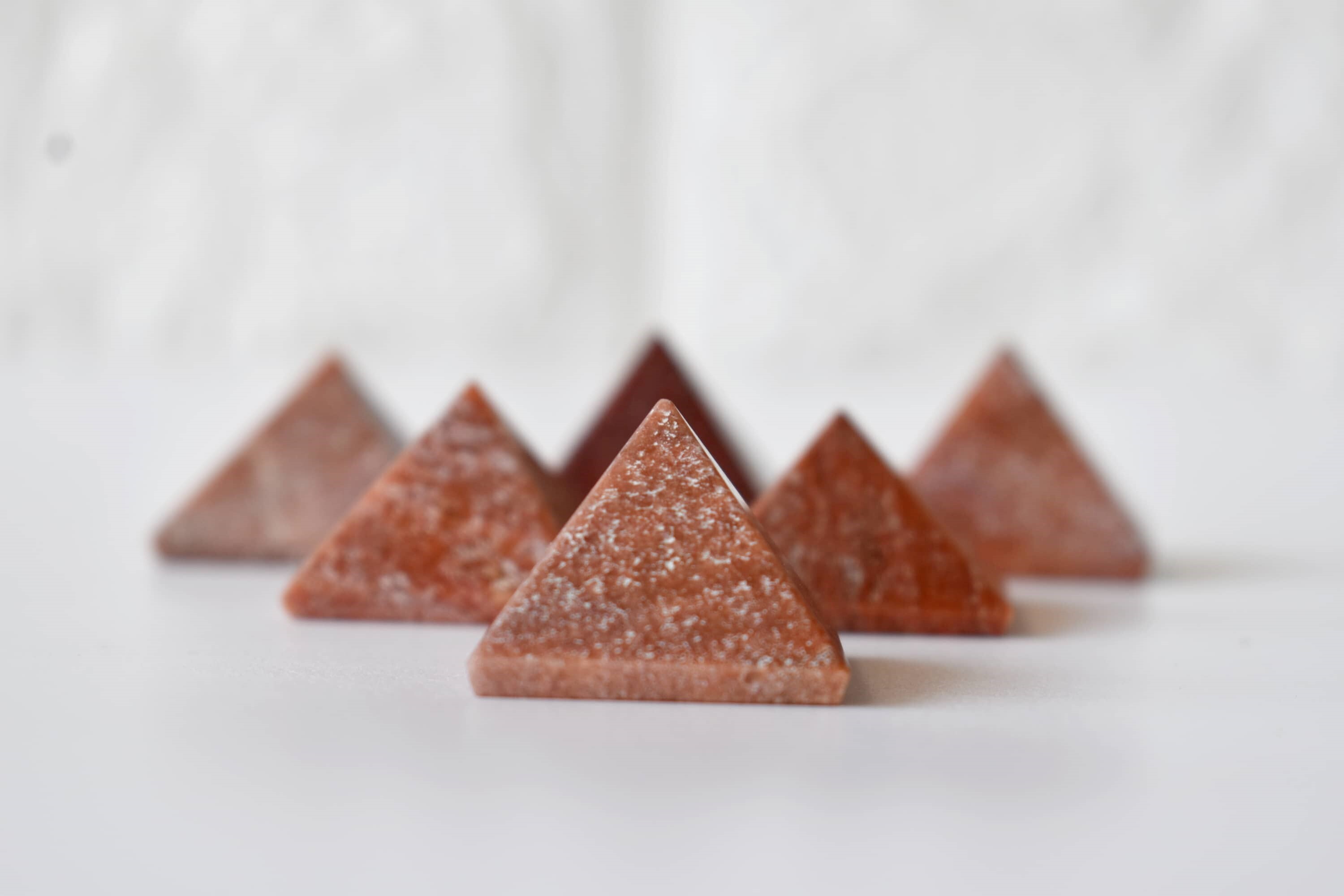 Brown Orange Aventurine Crystal Pyramids