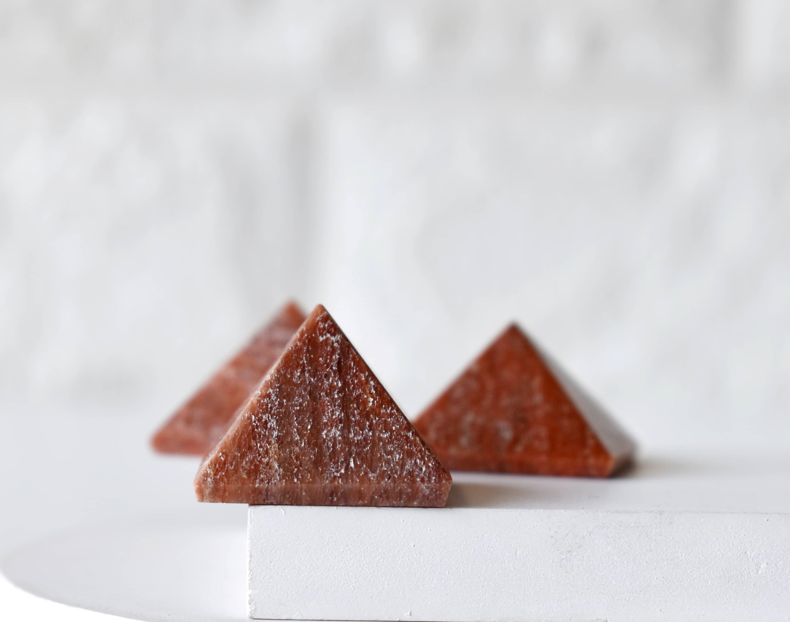 Brown Orange Aventurine Crystal Pyramids