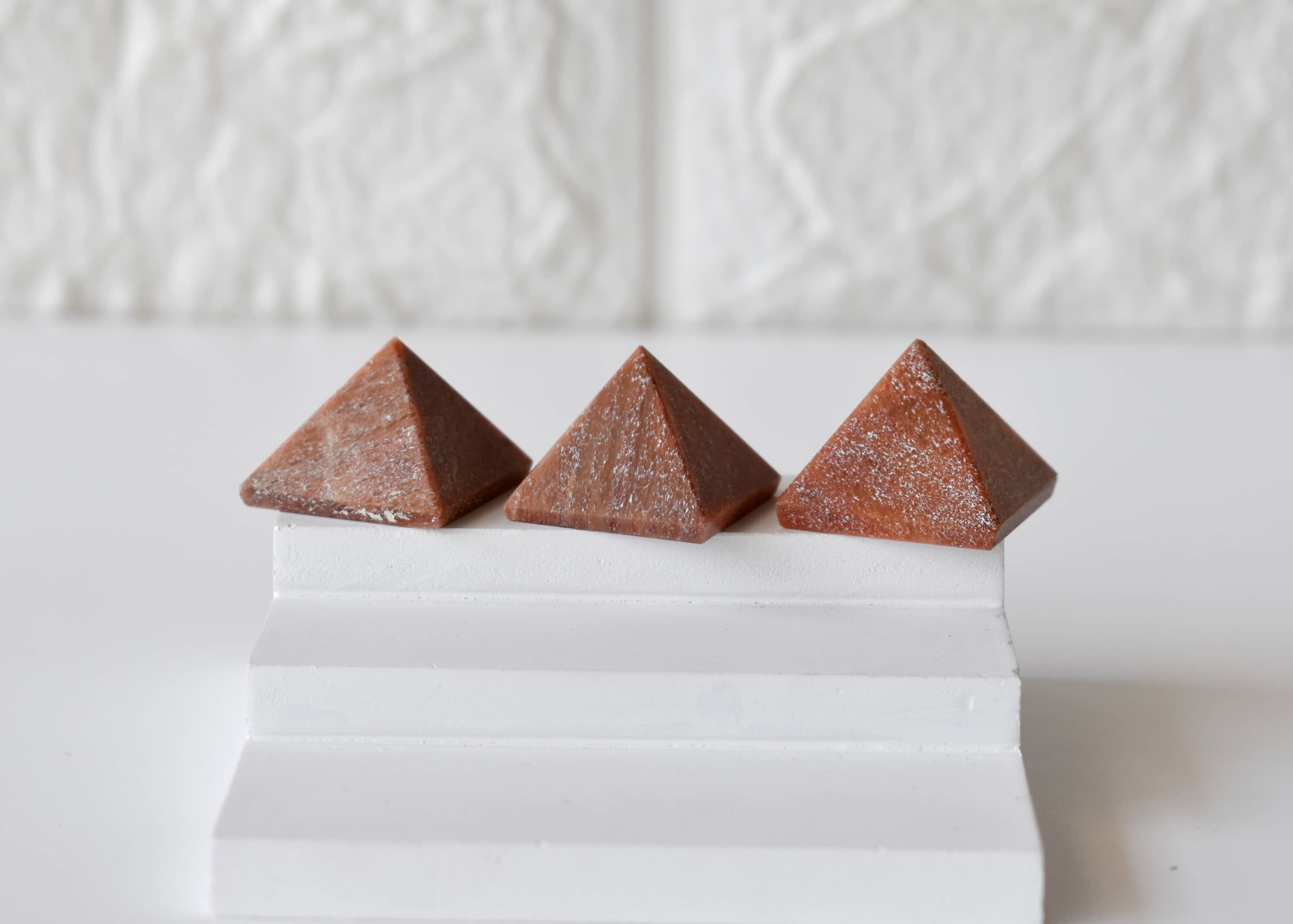 Brown Orange Aventurine Crystal Pyramids