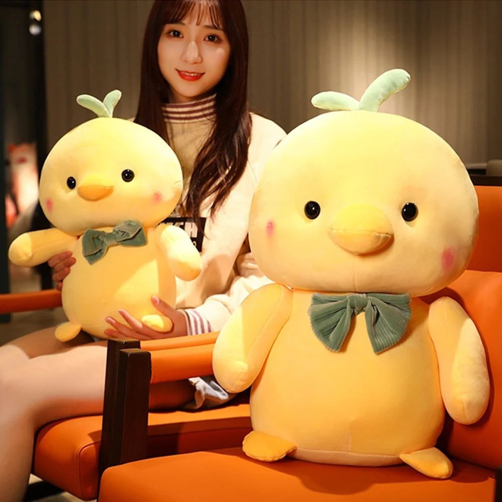 Bow Duck Soft Toy - Color: Yellow