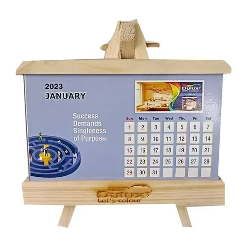 Hanging Style Table Calendar - High-quality Wooden Material, Various Sizes Available, Natural Wooden Color - Perfect For Office Promotion And Date Tracking
