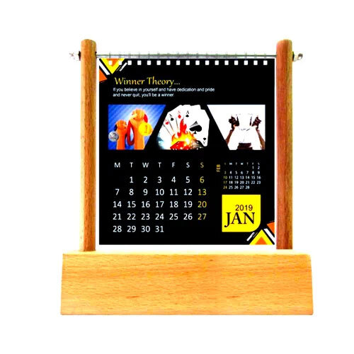 Hanging Style Table Calendar - High-quality Wooden Material, Various Sizes Available, Natural Wooden Color - Perfect For Office Promotion And Date Tracking