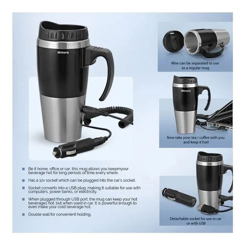 Black Car Heater Mug