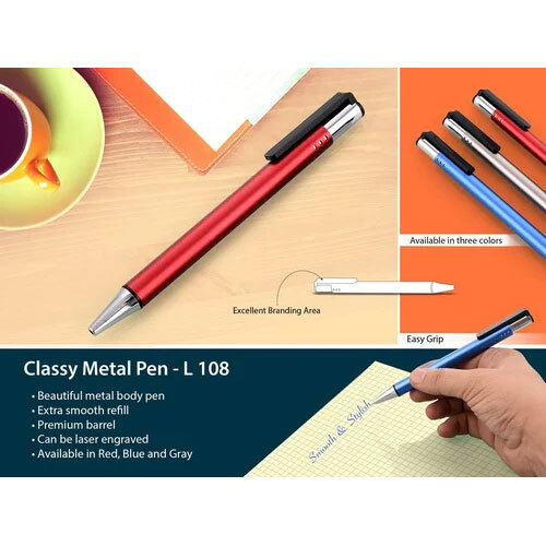 Promotional Metal Ball Pen - Metal Material, Round Shape, Multicolour | Ideal For Writing, Election Events, And Brand Promotions