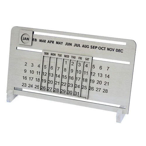 Table Top Calendar Clock Wooden Table Tops Calendar With Clocks Multi Year Calendars Wooden Gift ...