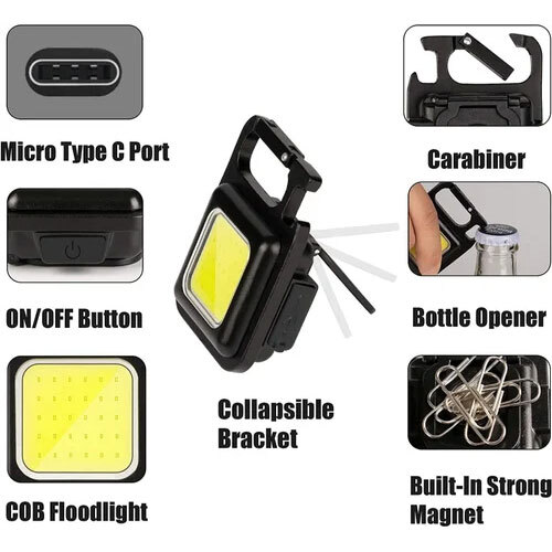 Mini Cob Spot Flashlight 800 Lumens Light Source: Energy Saving