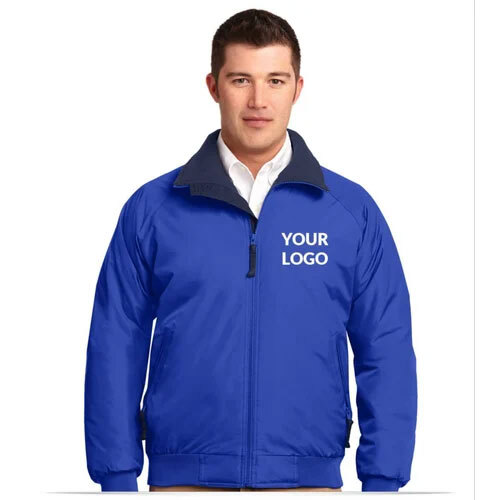 Blue Logo Customized Jackets Winter Jackets Husky Full Sleeve Jackets