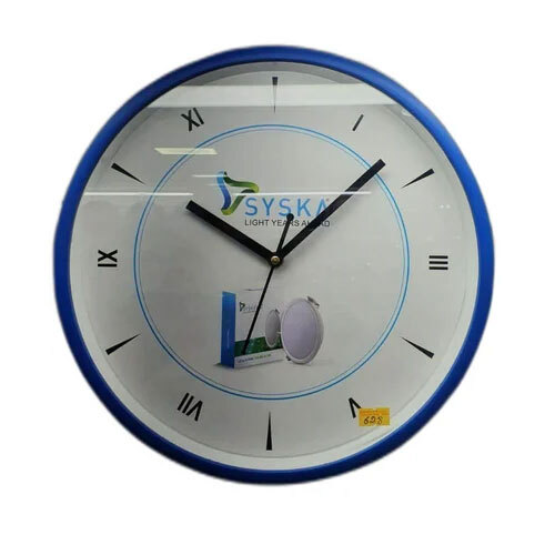 Promotional Corporate Wall Clock - Plastic & Stainless Steel, 12 Inch Round Design For Corporate Gifts