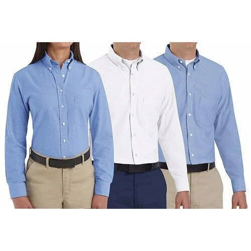 Corporate Uniforms - Cotton Unisex Shirt, Customized Logo Design, Short Sleeves For Adults, O-neck Style