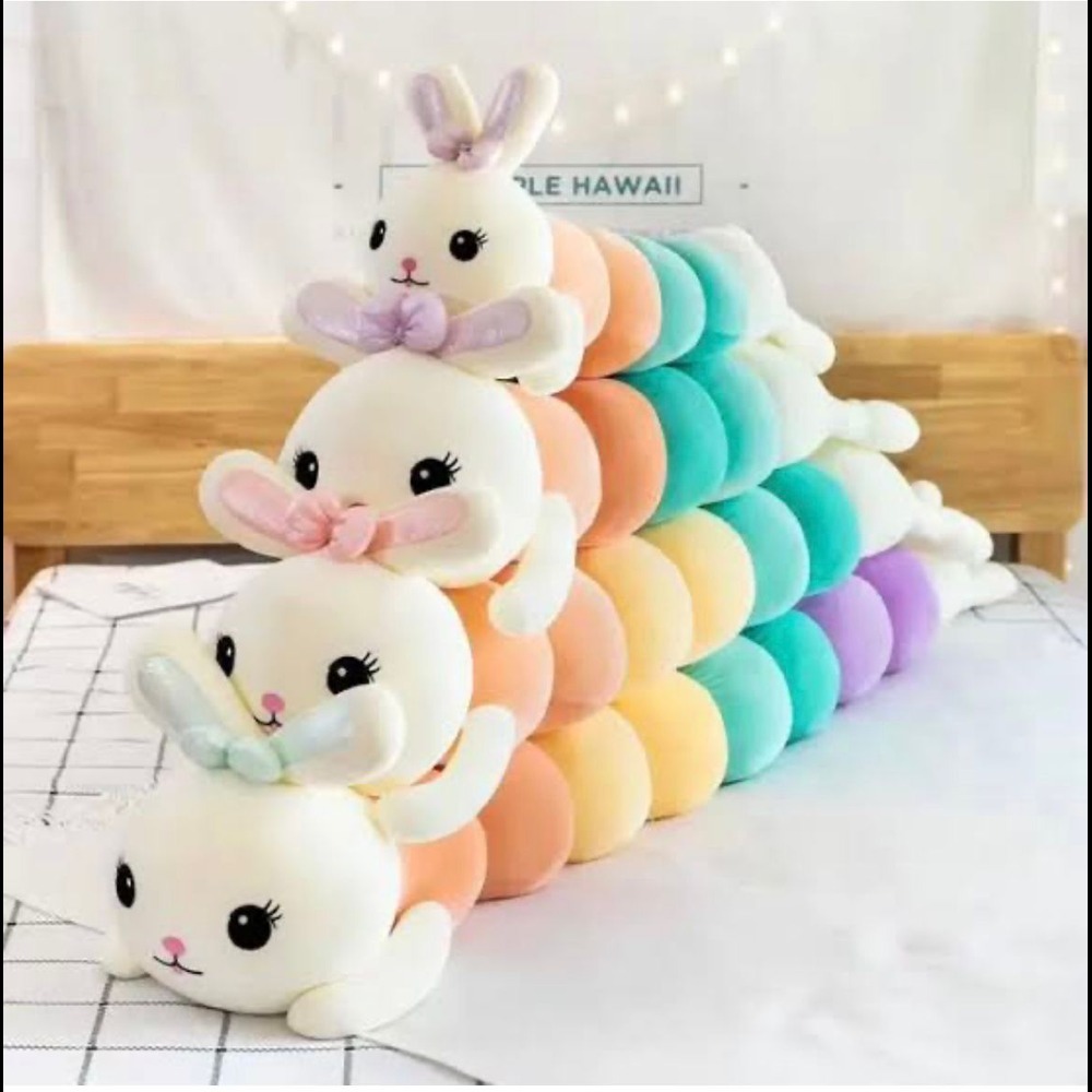 Caterpillar Soft Toy - Premium Super Soft Fabric, 120cm Size | Flexible Design In Husky Dog, Lion, And Rabbit Shapes