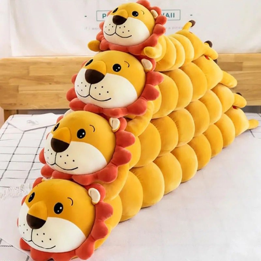 Caterpillar Soft Toy - Premium Super Soft Fabric, 120cm Size | Flexible Design In Husky Dog, Lion, And Rabbit Shapes