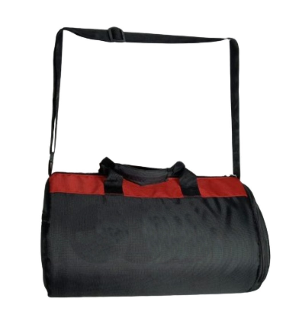 Mans Gym Bag - Satin, 10l Capacity, Red And Black | Adjustable Shoulder Strap, Comfortable Pad, Detachable Strap, Handheld Option