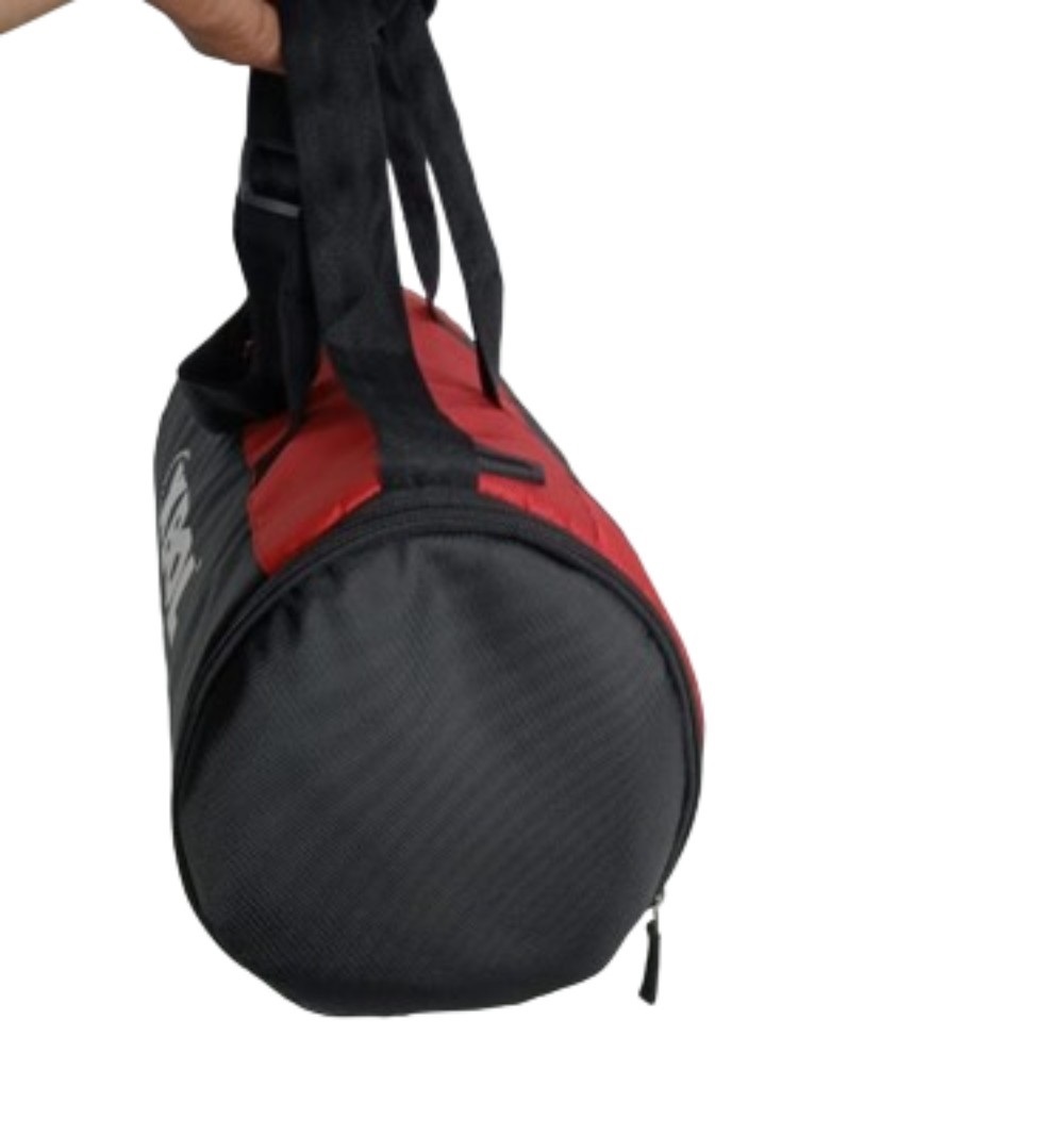 Mans Gym Bag - Satin, 10l Capacity, Red And Black | Adjustable Shoulder Strap, Comfortable Pad, Detachable Strap, Handheld Option