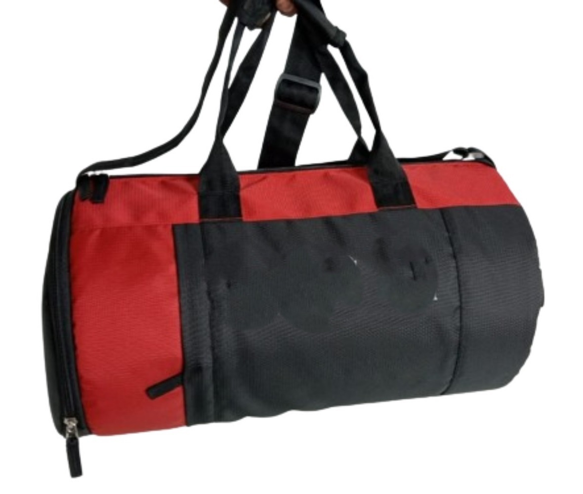 Mans Gym Bag - Satin, 10l Capacity, Red And Black | Adjustable Shoulder Strap, Comfortable Pad, Detachable Strap, Handheld Option