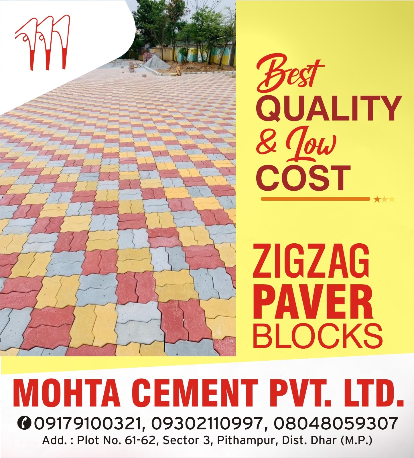 Eco Friendly Paver Blocks - Durable Concrete Material, Variety Of Shapes And Colors | Ideal For Patios, Driveways, And Pathways