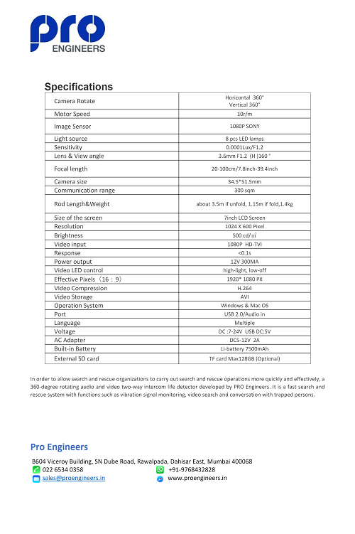 Handheld Inspection Camera Kit - Color: Black