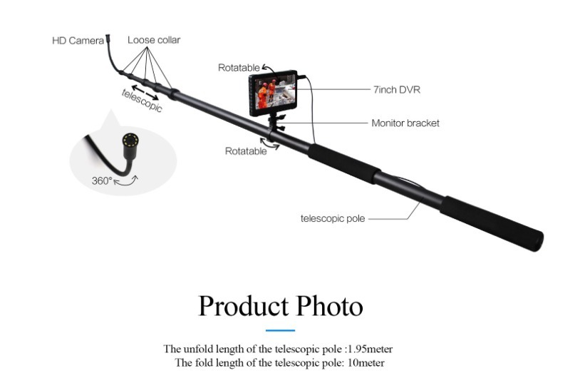 Telescopic Visual Inspection Camera - Accuracy: 360a Â°C