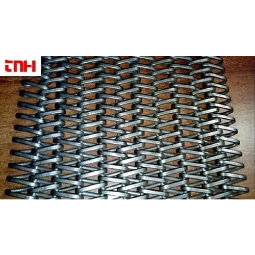 SS Flat Wire Belting - Stainless Steel Material, Troughed Belt Design | Heat Resistant, Industrial Use with Warranty