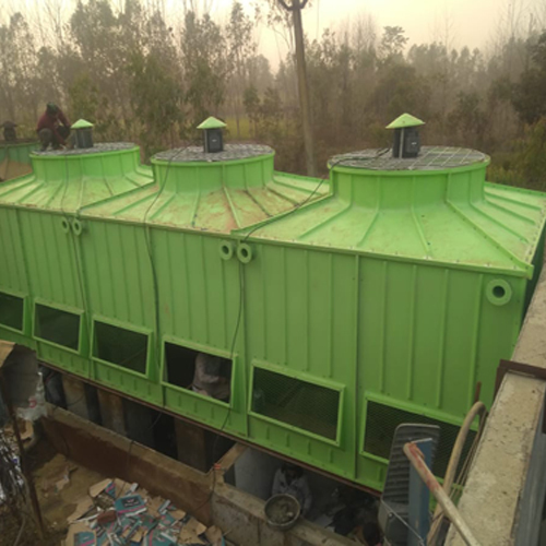 FRP Rectangle Shape Cooling Tower - 600 Liters Capacity | Air Cooling, Electric/Solar Power Supply, New with Warranty