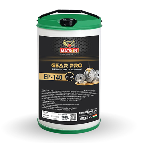 Gear Oil - 26 Ltr Ep-140 Viscosity Grade | Normal Smell, Industrial Use For Gear Applications, Bucket Packaging, Excellent Lubrication
